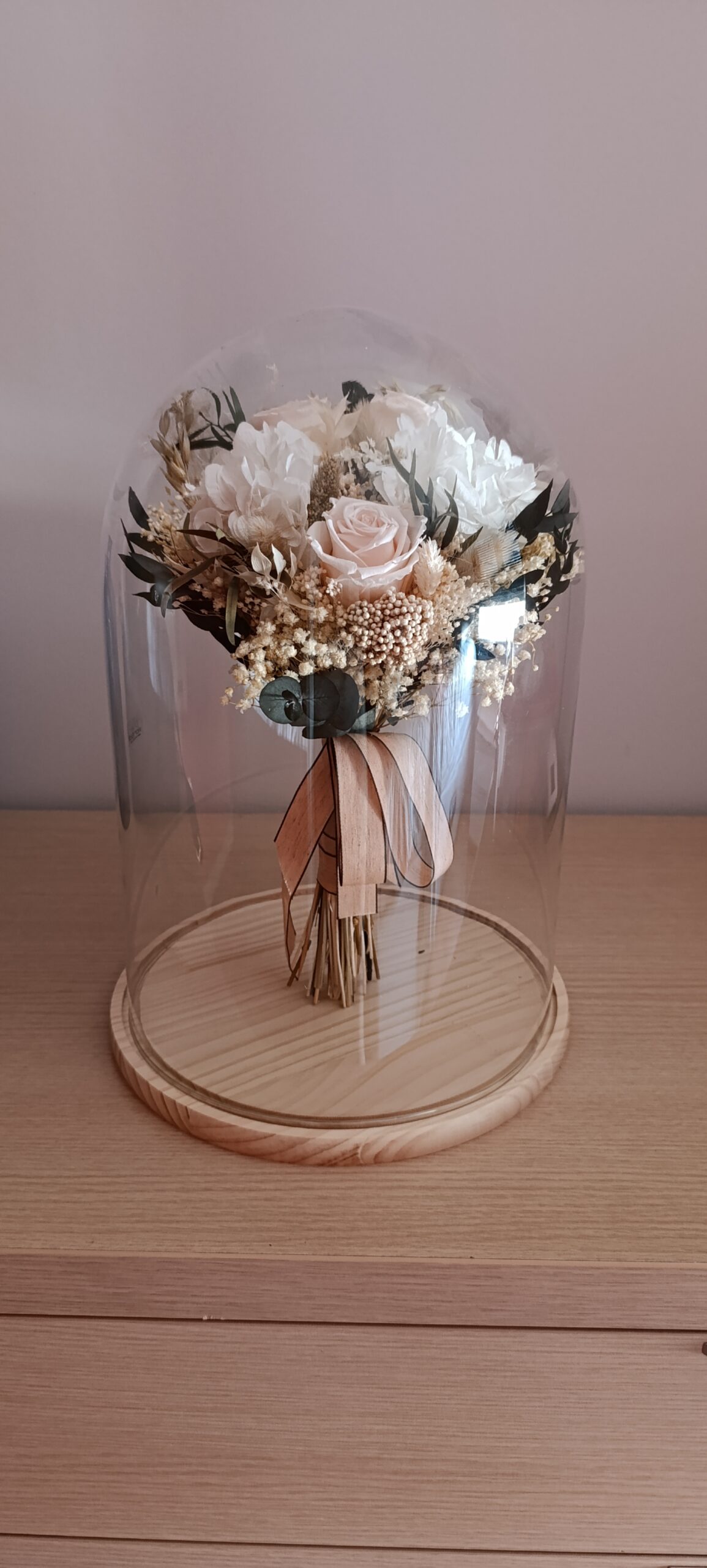 Cúpula 50x30 cm con Base de Madera - Imagen 2