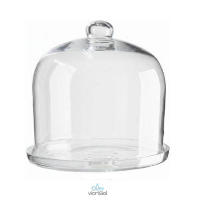 CUPULA C.POMO 31cm- Plato vidrio