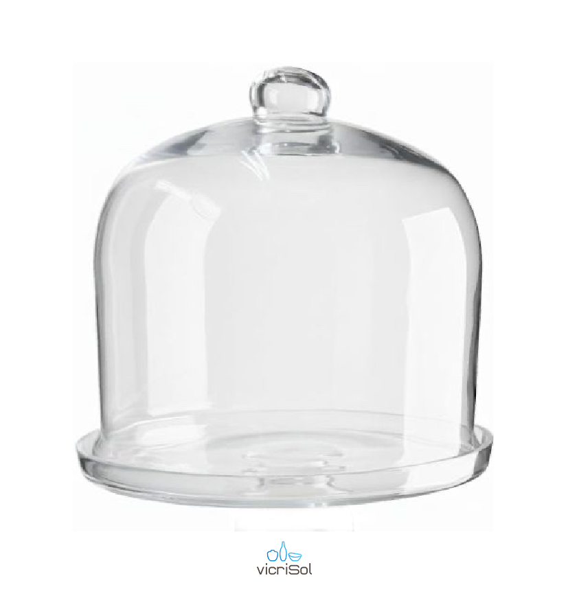 CUPULA C.POMO 31cm- Plato vidrio