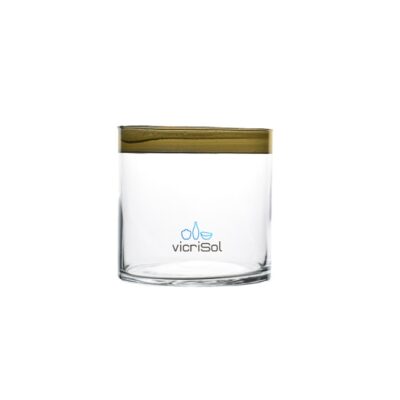 Tarro Cilindro- Borde Dorado