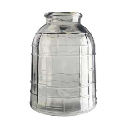 FLORERO CUADROS 33 CM-COLOR TAUPE