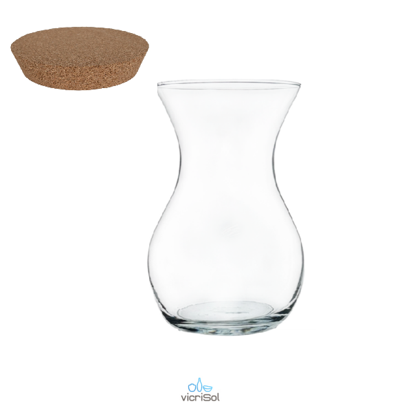 Terrario BULBO 18 cm- Tapa Corcho