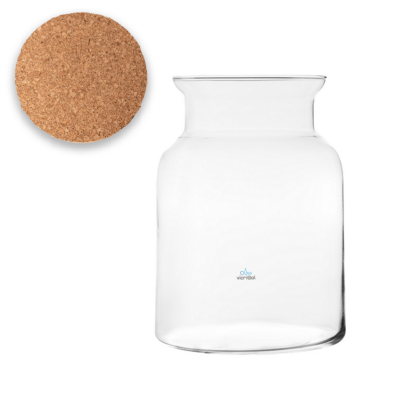 Florero Terrario MERY 25 cm- Tapa Corcho