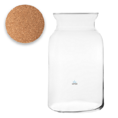 Florero Terrario MERY 35 cm- Tapa Corcho