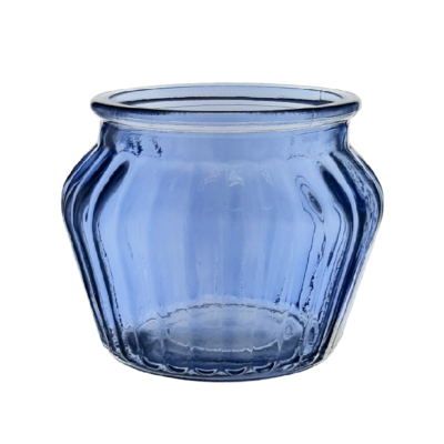 MACETA BRUSELAS RAYAS 16,5CM-AZUL