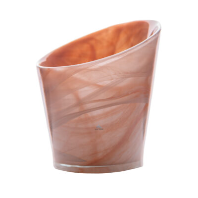 MACETA CONICA ALABASTRO MARRÓN