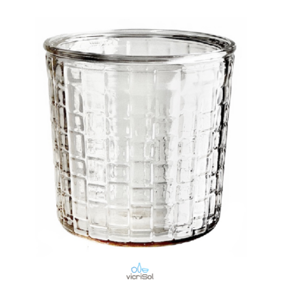 MACETA CUADROS 12,5 cm- transparente