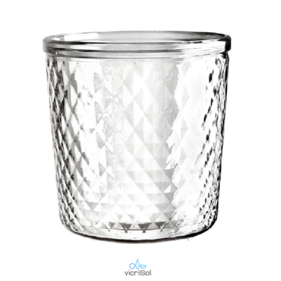 MACETA ROMBOS 12,5 cm- transparente