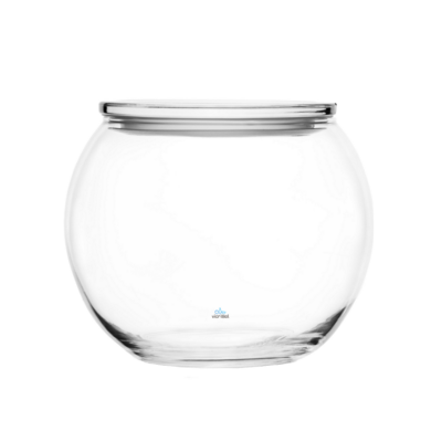 Terrario Pecera 18 cm- Con Tapa Cristal Plana