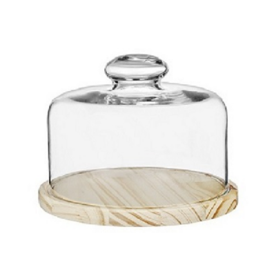 Quesera 22 cm con Base de Madera