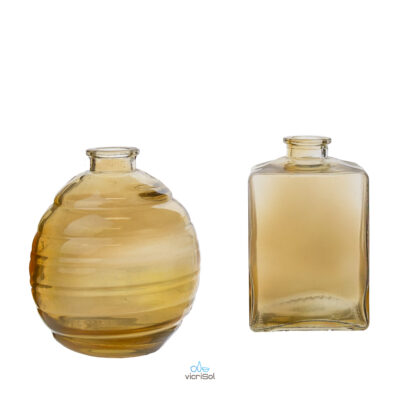 SET BOTELLAS 12CM COLOR ORO LUSTRE
