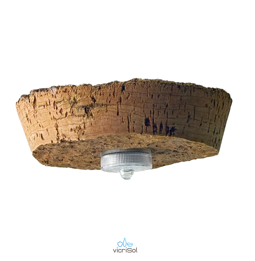 TAPON CORCHO CONICO NATURAL- LUZ LED