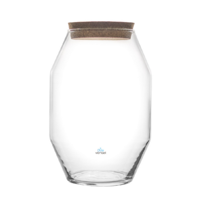 Terrario Florero Creta 25 cm- Tapa Corcho