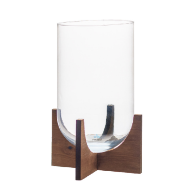 Terrario ORFEO 28x18 cm con Soporte Madera Color Cerezo