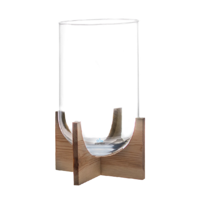 Terrario ORFEO 28x18 cm con Soporte Madera Color Natural