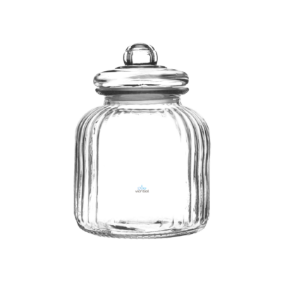 Terrario Bombonera Retro 24 cm-Tapa Vidrio