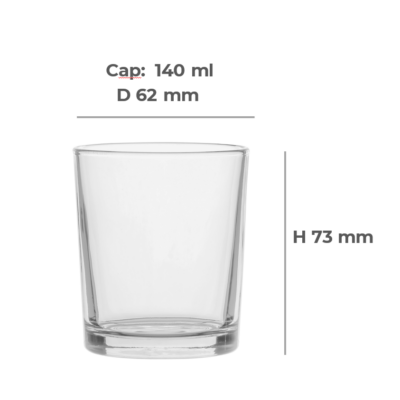 Vaso 140 ml-h7.3-d6.2 cm