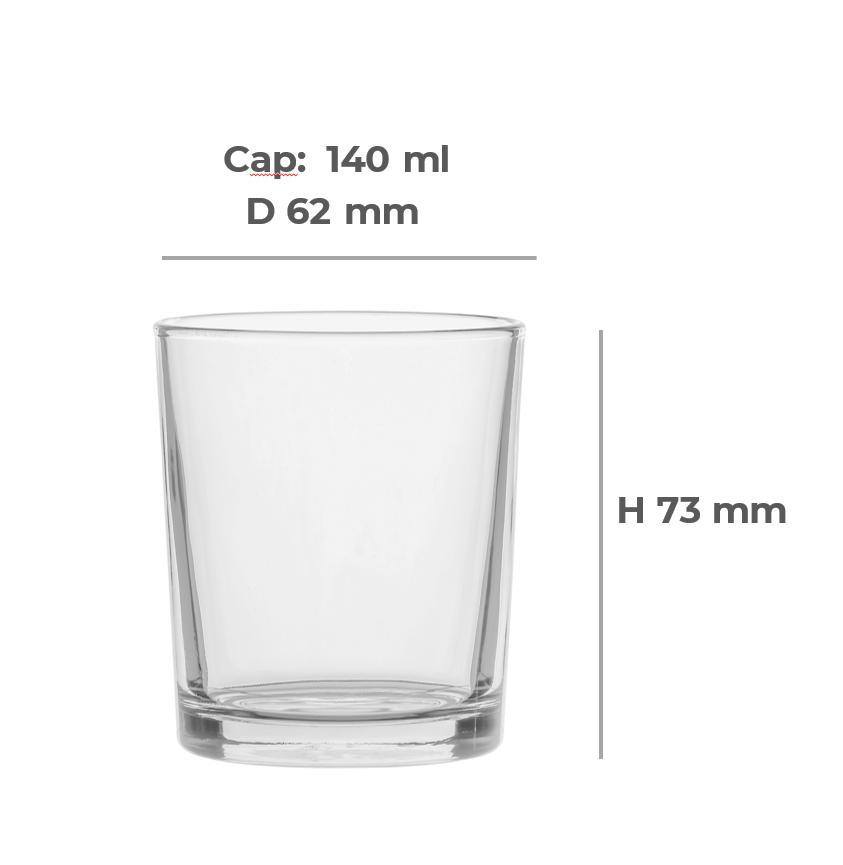 Vaso 140 ml-h7.3-d6.2 cm