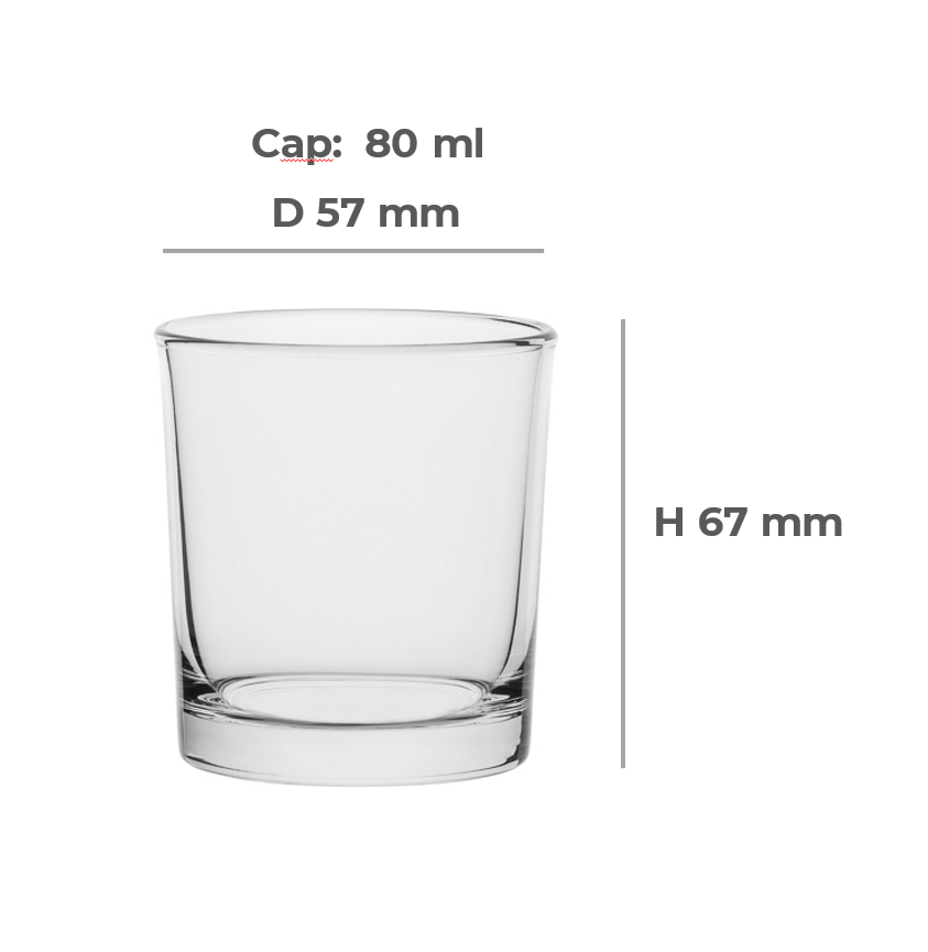 Vaso 80 ml-h6,7-d5,7cm