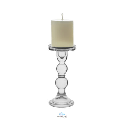 Candelabro Bolas 18X8,5 cm+vela