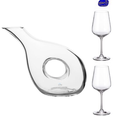 Pack Decantador Primavera 1200 cc+ 2 Copas Vino 530 cc