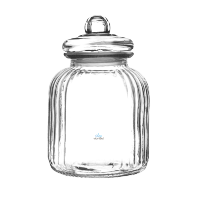 Terrario Bombonera Retro 27 cm-Tapa Vidrio